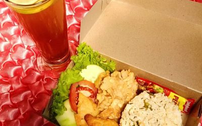 Nasi Daun Jeruk + Jamur Krispy