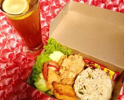 Nasi Daun Jeruk + Jamur Krispy